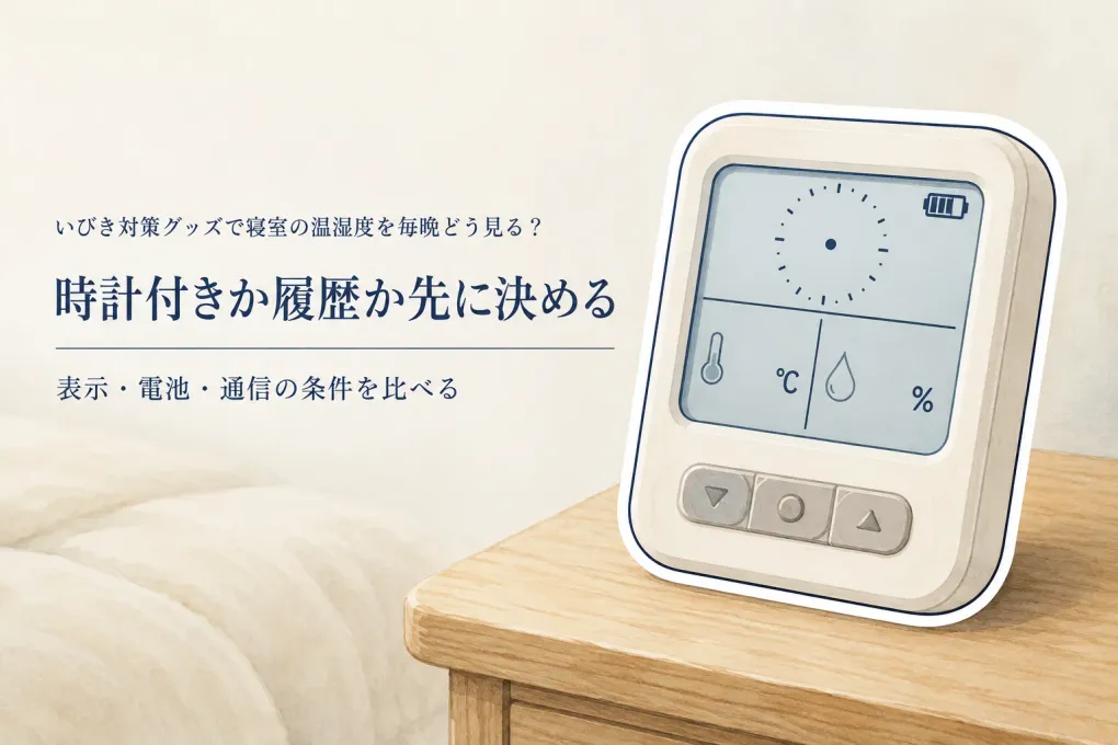 秋の暖房前に決める温湿度計｜寝室は時計付きとスマートどちら？表示・電源・履歴で比較