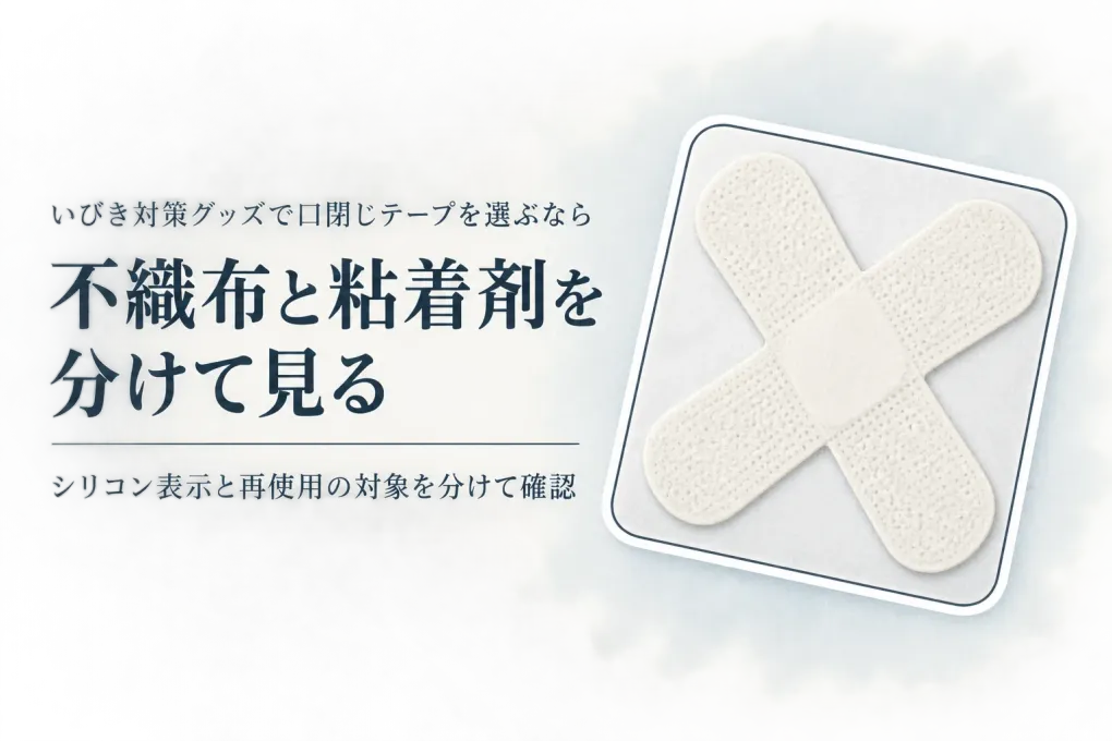 【人気ランキング】就寝用口閉じテープを素材で比較｜不織布とシリコン系粘着・洗える表示を確認