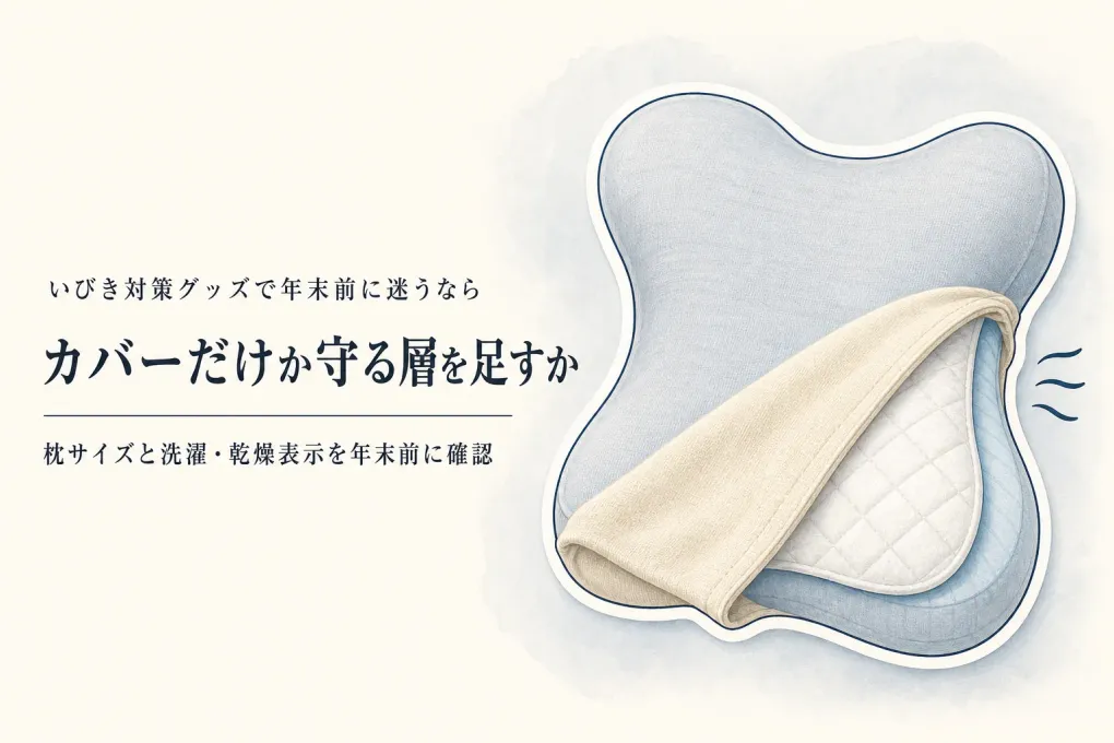 年末の寝具洗い前に決める枕カバー｜横向き寝枕は普段のカバーだけ？枕プロテクターを足す？